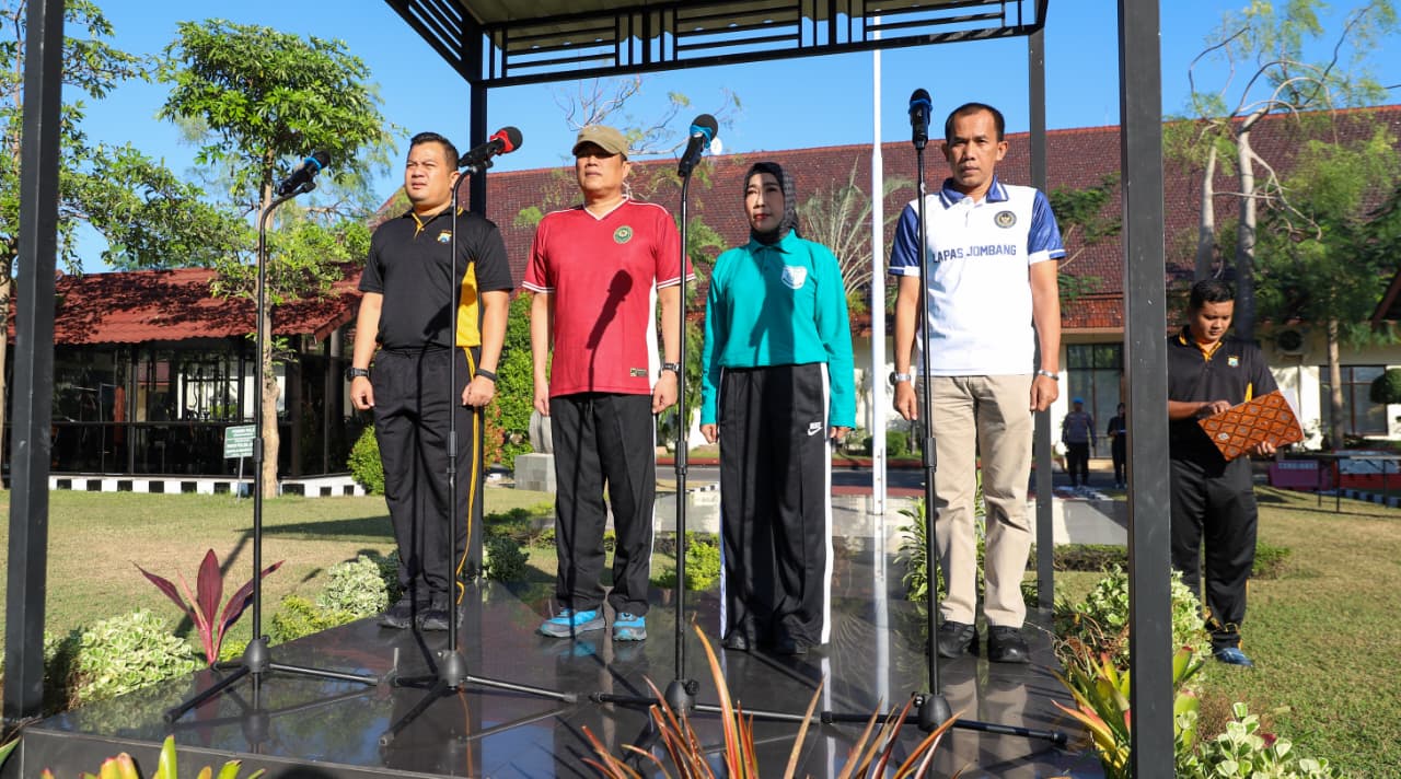*Perkuat Sinergitas Penegak Hukum, Polres Jombang Gelar Olahraga Bersama Kejaksaan, Pengadilan, dan Lapas*