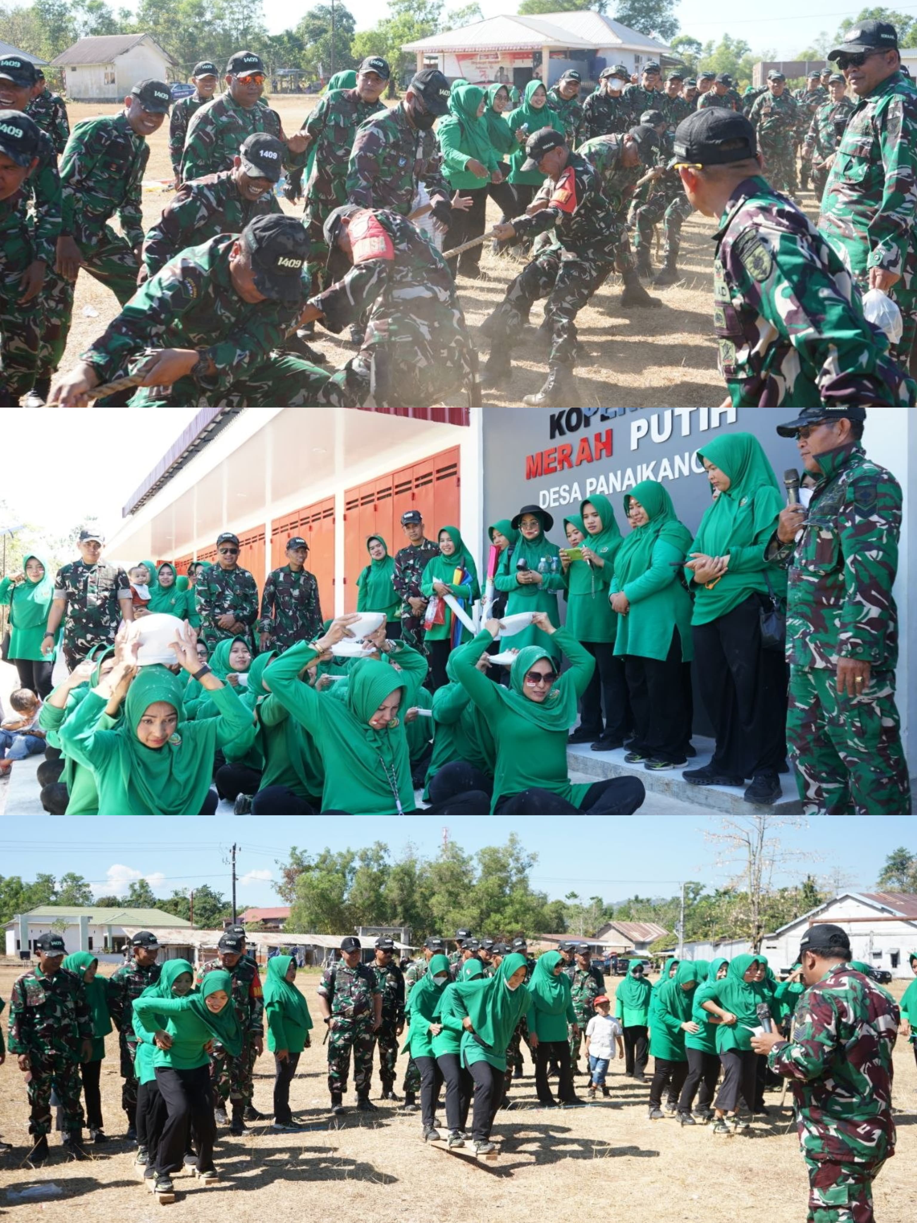 *Kodim 1409/Gowa Gelar Pesta Rakyat Peringati Hari Kemerdekaan RI di Area KDKMP*