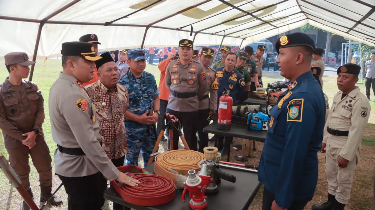 *Perkuat Kolaborasi Hadapi Kekeringan dan Karhutla, Polres Jombang Gelar Apel Siaga Bencana*